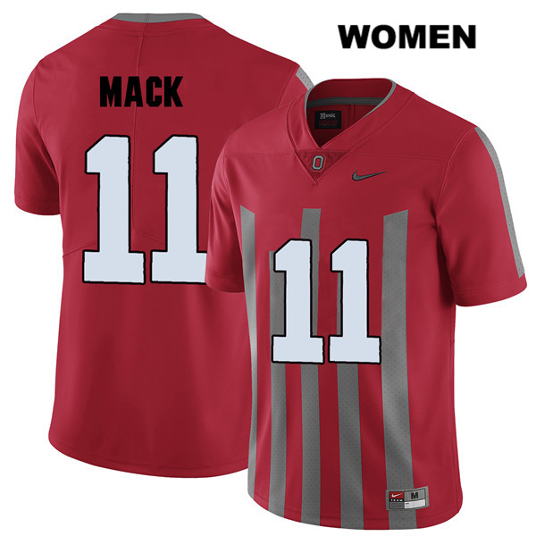 Ohio State Buckeyes Women's Austin Mack #11 Red Authentic Nike Elite College NCAA Stitched Football Jersey LI19Y34DN